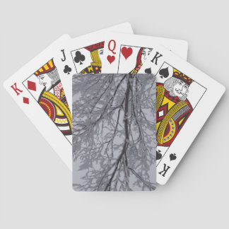 Sneeuwpatroon in de bomen pokerkaarten