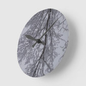 Sneeuwpatroon in de bomen ronde klok (Hoek)
