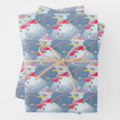 sneeuwpatroon inpakpapier vel (In situ)