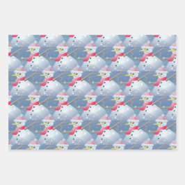 sneeuwpatroon inpakpapier vel