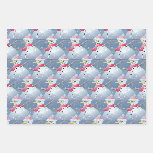 sneeuwpatroon inpakpapier vel (Voorkant)