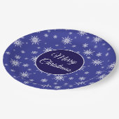 Sneeuwpatroon Kerstmis Papieren Bordje (Gekanteld)