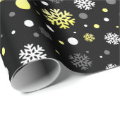 Sneeuwpatroon met zilver en gouden kerstmis cadeaupapier (Rol Hoek)