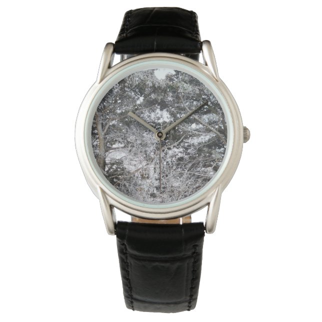 Sneeuwpatroon van jachtCamouflage 4 Horloge (Voorkant)