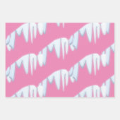 Sneeuwpatroon voor kerstmis inpakpapier vel (Voorkant 3)