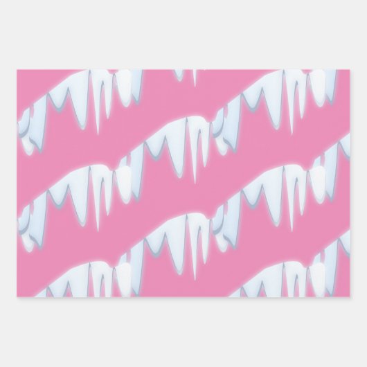 Sneeuwpatroon voor kerstmis inpakpapier vel (Voorkant 3)