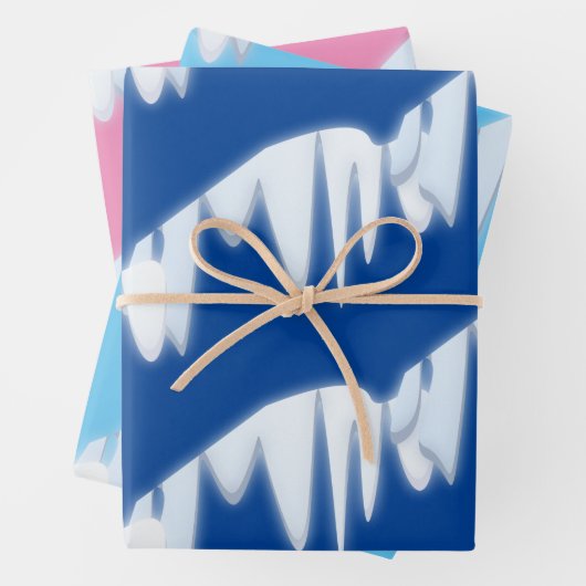 Sneeuwpatroon voor kerstmis inpakpapier vel (In situ)