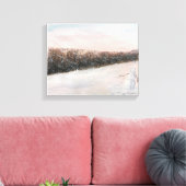 SNEEUWPERSOON WATERVERF CANVAS AFDRUK (Insitu (Woonkamer))