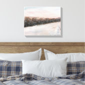 SNEEUWPERSOON WATERVERF CANVAS AFDRUK (Insitu (Slaapkamer))