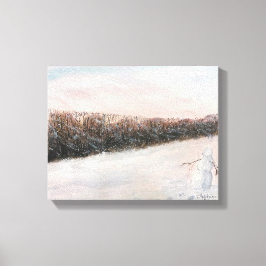 SNEEUWPERSOON WATERVERF CANVAS AFDRUK (Voorkant)