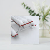 sneeuwpicknick kaart (Staand voorkant)