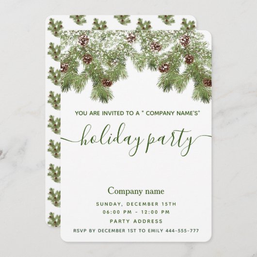 Sneeuwpiegels, vakantiemaatschappij kaart (Voorkant / Achterkant)