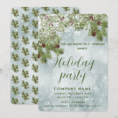 Sneeuwpiene vakantiegroep bedrijfsuitnodiging kaart (Voorkant / Achterkant)