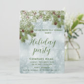 Sneeuwpiene vakantiegroep bedrijfsuitnodiging kaart (Staand voorkant)