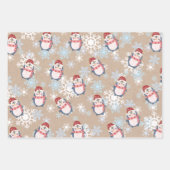 Sneeuwpinguïns met kraftkerst inpakpapier vel (Voorkant)