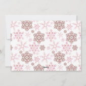 Sneeuwplaats als een nieuwe foto van Red Snowflake Feestdagenkaart (Achterkant)