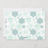 Sneeuwplaats als een nieuwe Thuisgroene Snowflake- Feestdagenkaart (Achterkant)