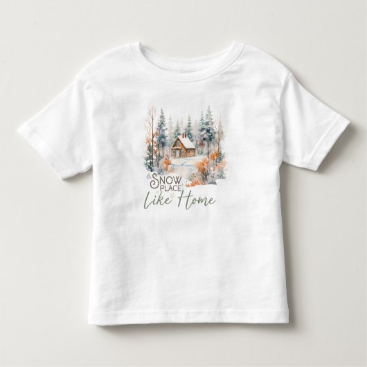 Sneeuwplaats als Huis, Berghut Kerstmis Kinder Shirts (Voorkant)