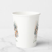 Sneeuwplaats als Huis, Berghut Kerstmis Papieren Bekers (Rechts)