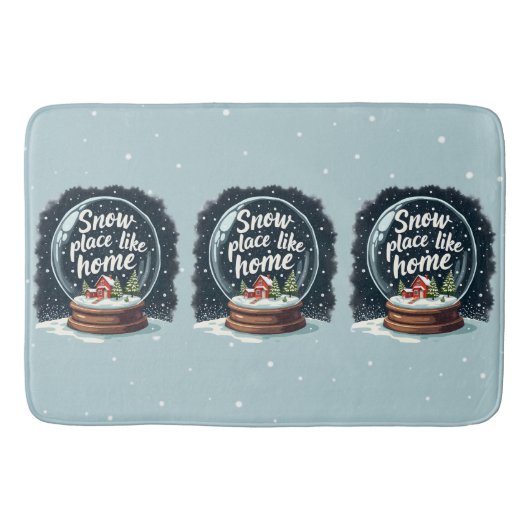 Sneeuwplaats zoals Home Vakantie Quote Badmat (Voorkant)