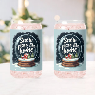 Sneeuwplaats zoals Home Vakantie Quote Blikvorm Glas