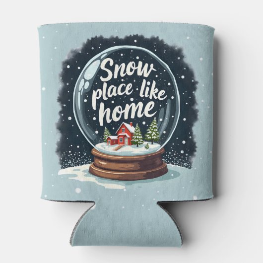 Sneeuwplaats zoals Home Vakantie Quote Cooler (Achterkant)