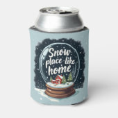 Sneeuwplaats zoals Home Vakantie Quote Cooler (Blikje Achterkant)