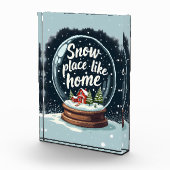 Sneeuwplaats zoals Home Vakantie Quote Fotoblokken (Rechts)