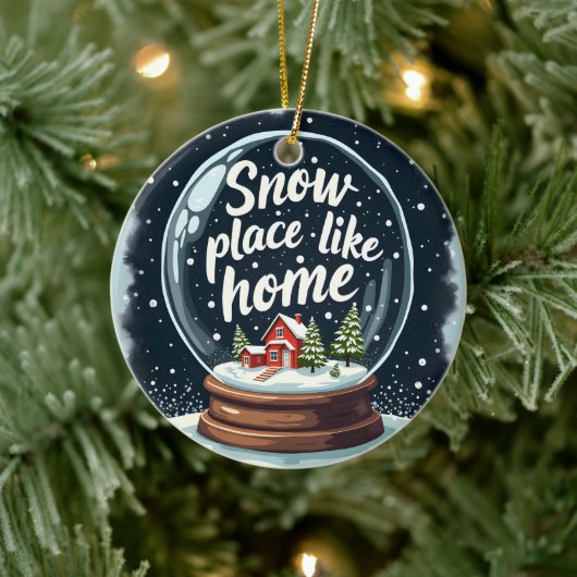 Sneeuwplaats zoals Home Vakantie Quote Keramisch Ornament (Boom)