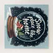Sneeuwplaats zoals Home Vakantie Quote Legpuzzel (Horizontaal)