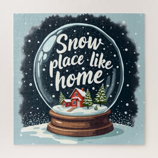 Sneeuwplaats zoals Home Vakantie Quote Legpuzzel (Verticaal)