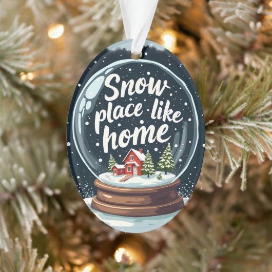 Sneeuwplaats zoals Home Vakantie Quote Ornament (Boom)