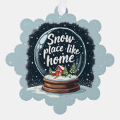 Sneeuwplaats zoals Home Vakantie Quote Ornament Kaart (Voorkant)