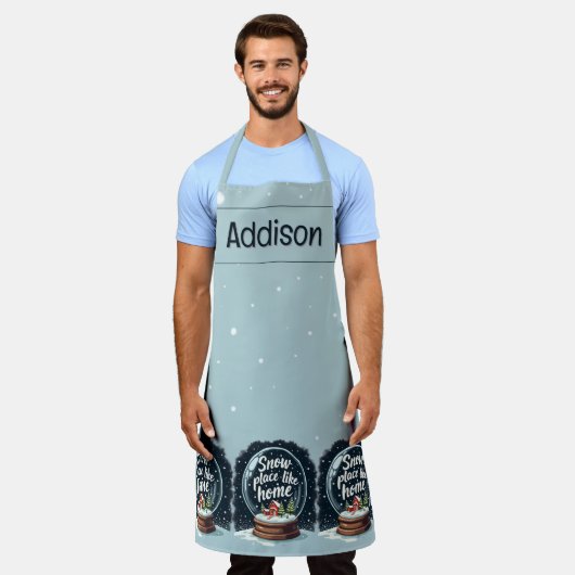 Sneeuwplaats zoals Home Vakantie Quote Schort (Gedragen)