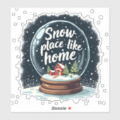 Sneeuwplaats zoals Home Vakantie Quote Sticker (Vel)