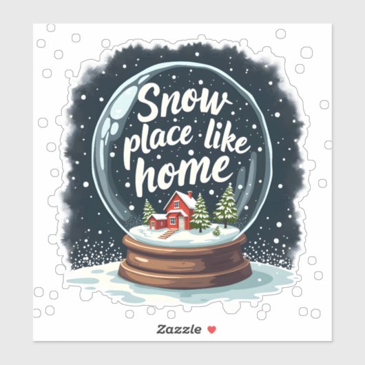 Sneeuwplaats zoals Home Vakantie Quote Sticker (Vel)