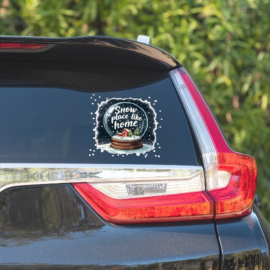 Sneeuwplaats zoals Home Vakantie Quote Sticker (Auto Zijkant)