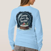 Sneeuwplaats zoals Home Vakantie Quote T-shirt (Achterkant)