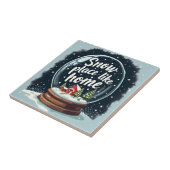 Sneeuwplaats zoals Home Vakantie Quote Tegeltje (Zijkant)