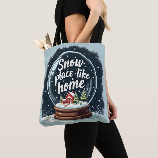 Sneeuwplaats zoals Home Vakantie Quote Tote Bag (Dichtbij)