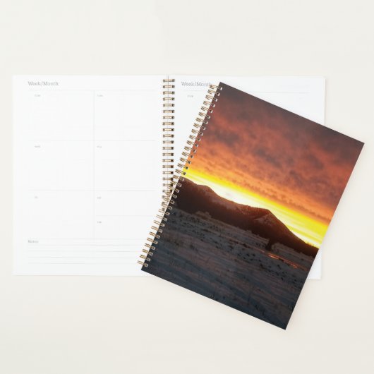 Sneeuwplanner voor zonsondergang planner (Display)