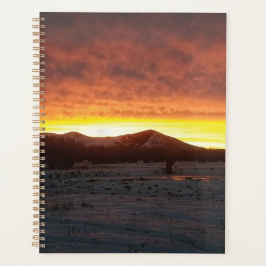 Sneeuwplanner voor zonsondergang planner (Voorkant)