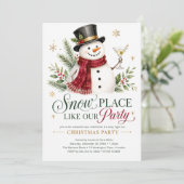 Sneeuwplek Als Ons Kerstfeest Kaart (Staand voorkant)