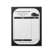 Sneeuwploeg bedrijfsontvangstfactuur notitieblok (Linkerzijde)