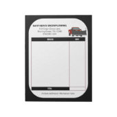 Sneeuwploeg bedrijfsontvangstfactuur notitieblok (Linkerzijde)