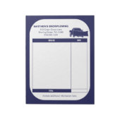 Sneeuwploeg bedrijfsontvangstfactuur notitieblok (Linkerzijde)