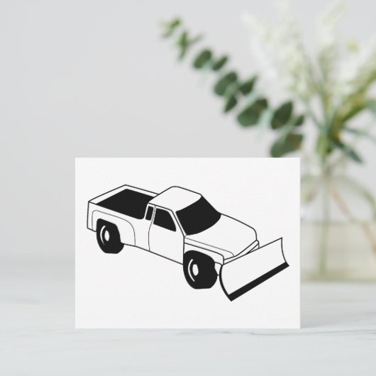 sneeuwploeg briefkaart (Staand voorkant)