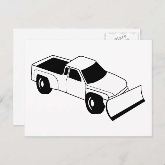 sneeuwploeg briefkaart (Voorkant / Achterkant)