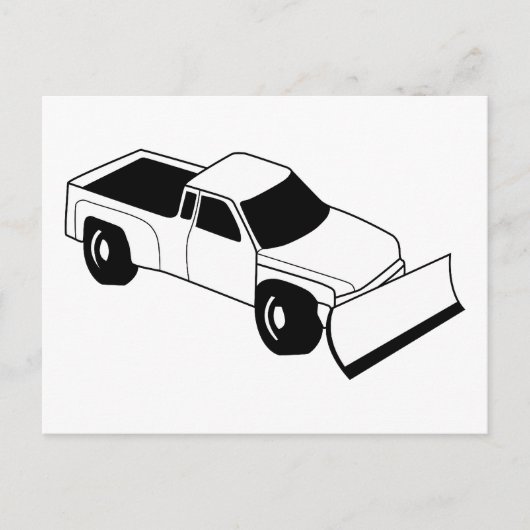 sneeuwploeg briefkaart (Voorkant)