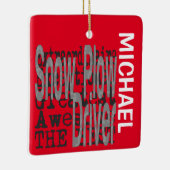 Sneeuwploeg, extraordinaire handleiding keramisch ornament (Rechts)